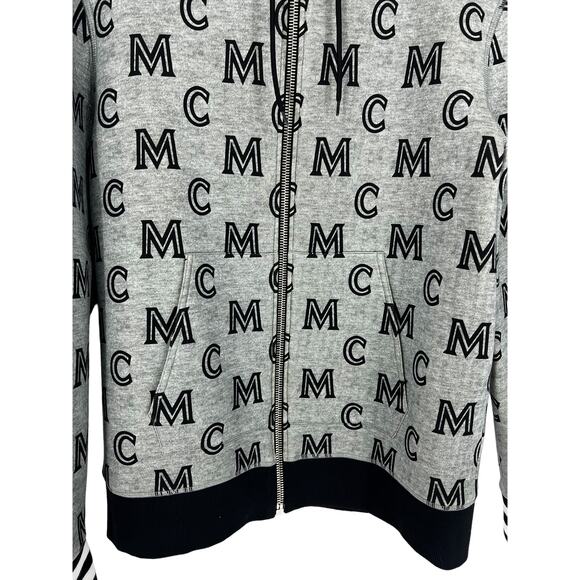 MCM Monogram Zip-up Hoodie In Grey - Picture 7 of 13